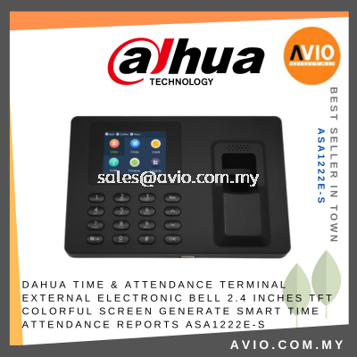 Dahua Time Attendance Control Terminal Fingerprint & Password Support Electronic Bell 2.4" Colorful Screen ASA1222E-S