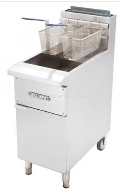 Stainless Steel Gas Deep Fryer 2 Basket