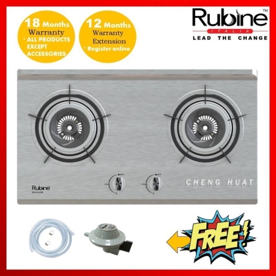 RUBINE BUILT-IN GAS HOB - STAINLESS STEEL 5.0KW RGH-ENYA2B-SS