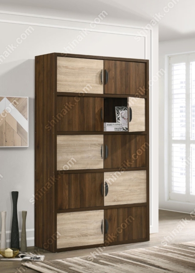 BC2830-10(KD) Kabinet 10-Pintu Warna Walnut 