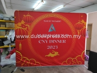 Tension Fabric Backdrop for CNY Dinner