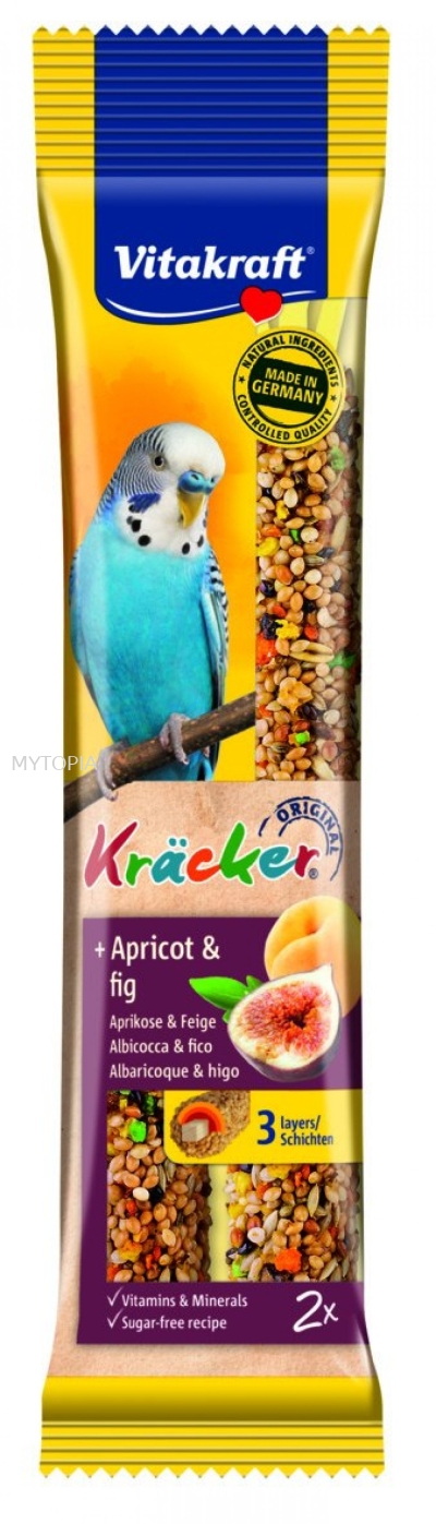 VITAKRAFT KRACKER BUDGIE APRICOT & FIG 60G