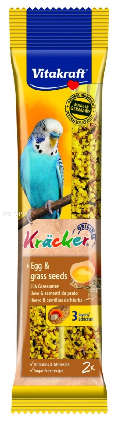 VITAKRAFT KRACKER BUDGIE EGG & GRASS SEEDS 54G