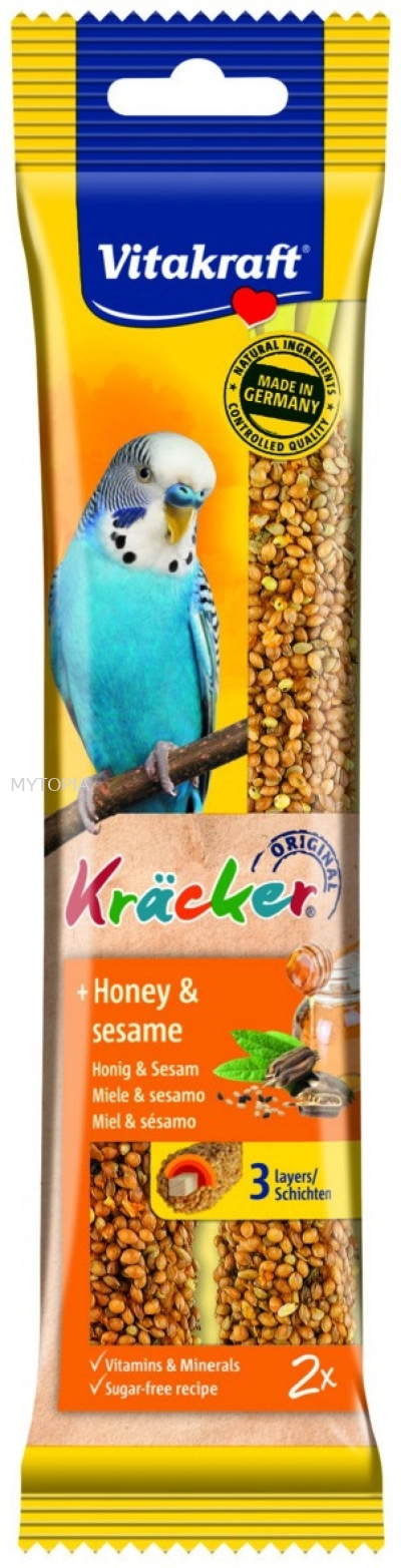 VITAKRAFT KRACKER BUDGIE HONEY & SESAME 60G