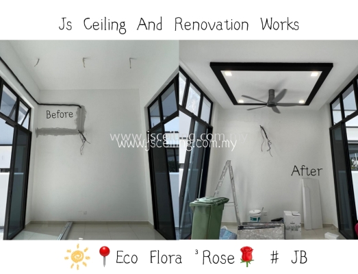 Cornice Ceiling #Eco Flora Rose #Jb area ,# included. Wiring and Led downlight 