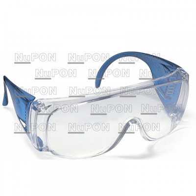 Series 2000 Visitor Safety Eyewear / Clear Lens with turquoise Color Temple