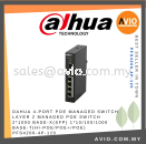 Dahua 4 Port PoE Managed Switch 4x RJ45 Ethernet LAN POE Port 2x Gigabit SFP max 120Watt 250m Distance PFS4206-4P-120