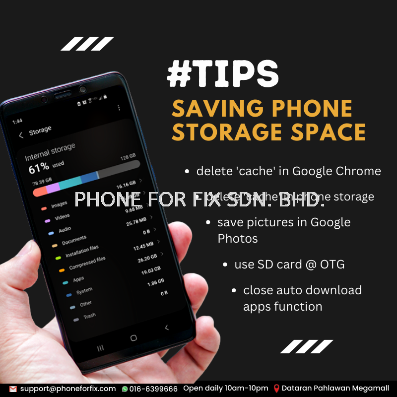 TIPS SAVING PHONE STORAGE SPACE :D