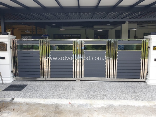 Stainless Steel Folding Gate With Aluminium Panels @Banting 