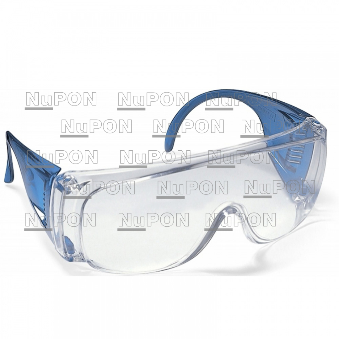 SERIES 2000 VISITOR SAFETY EYEWEAR / Clear Lens with turquoise Color Temple