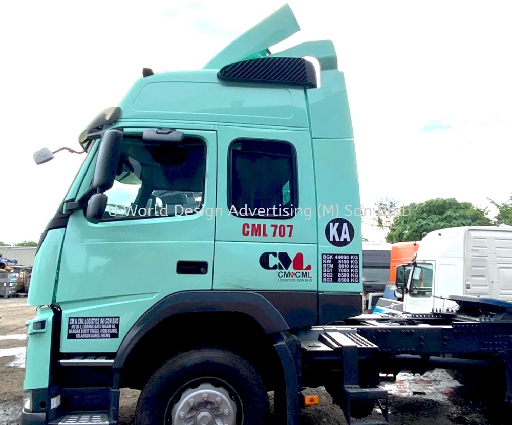 CM & CML HAULAGE CODE STICKER AT KLANG, SELANGOR LORRY HAULAGE STICKER ...