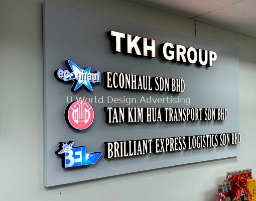 TAN KIM HUA TRANSPORT SDN BHD GROUP 3D PRINTING LETTERING FRONTLIT SIGNAGE INDOOR AT KLANG, SELANGOR , MALAYSIA