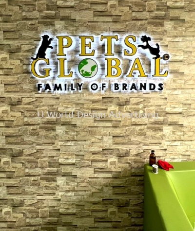 PETS GLOBAR 3D PRINTING LOGO & LETTERING BACKLIT INDOOR, KUALA LUMPUR, MALAYSIA