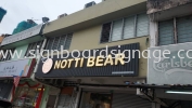 Notti Bear - Ampang - 3D LED Stainless Steel Gold Mirror Backlit With Aluminum Panel Signboard  3D ALUMINIUM CEILING TRIM CASING BOX UP LETTERING SIGNBOARD