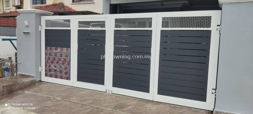 FOLDING GATE MIX ALUMINIUM @JALAN 7A/6, BANDAR TASIK PUTERI, RAWANG, SELANGOR