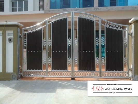 Pintu Gate Lengkung Keluli Tahan Karat - 004