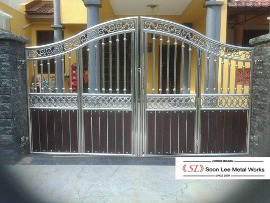 Pintu Gate Lengkung Keluli Tahan Karatt - 009