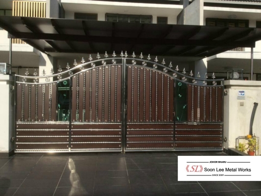 Pintu Gate Lengkung Keluli Tahan Karat - 006