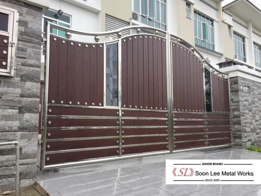 Pintu Gate Lengkung Keluli Tahan Karat - 001