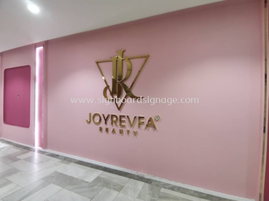 Joyrevfa Beauty - 3D Stainless Steel Gold Mirror Signage - Ampang 