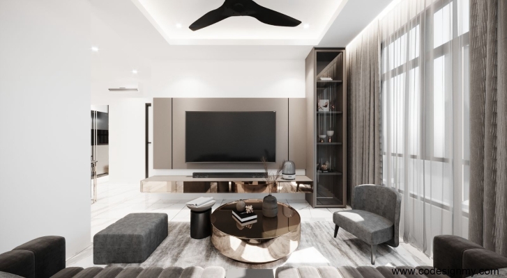 Living Room Design In Kempas D'Summit