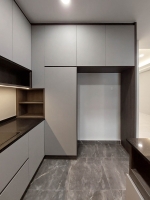 Modern Grey Kitchen Cabinet Design-One Stop Renovation - Residential - Pulai Mutiara, Johor Bahru