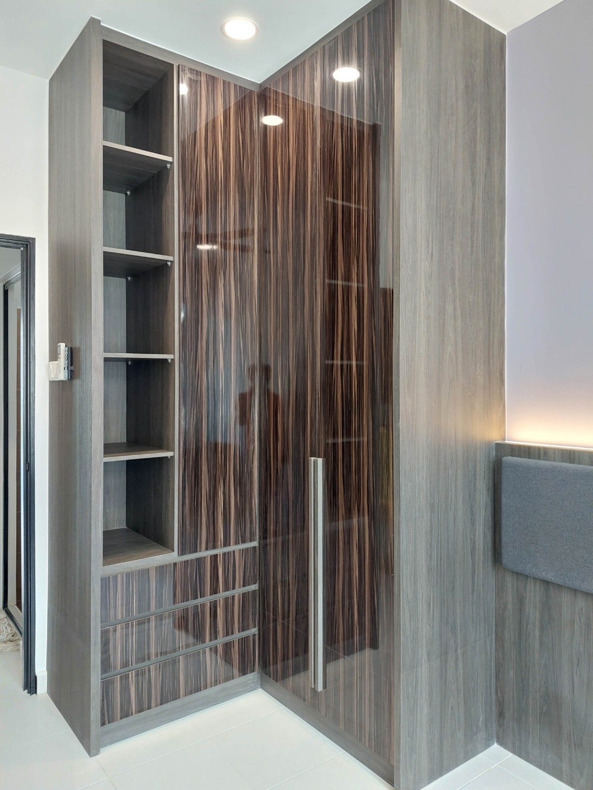 Modern Dark Brown Wardrobe Design-One Stop Renovation - Residential - Pulai Mutiara, Johor Bahru Bedroom Design Residential Design Interior Design