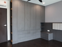 Modern Dark Grey Wardrobe Design-One Stop Renovation - Residential - Pulai Mutiara, Johor Bahru