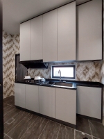 Modern White Kitchen Cabinet Design-One Stop Renovation - Residential - Pulai Mutiara, Johor Bahru