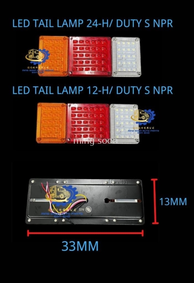 LED TAIL LAMP 12/ 24 DUTY S NPR