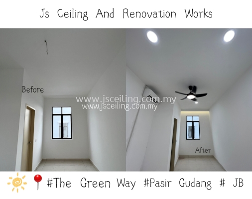 Cornice Ceiling Design ,#Pasir Gudang #Jb area, Siap Wiring & Led Downlight. Welcome to inquire about us tq