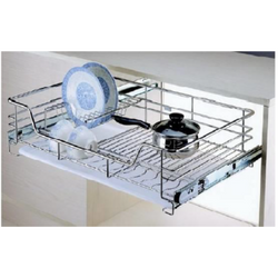 Bowl & Plate Pull Out Basket With Plastic Tray GE-017