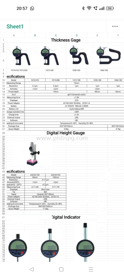 0.1 & 0.5 um Thickness Gauge 