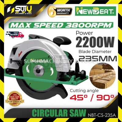 NEWBEAT NBT-CS-235A 9" / 235MM Circular Saw 2200W 3800RPM