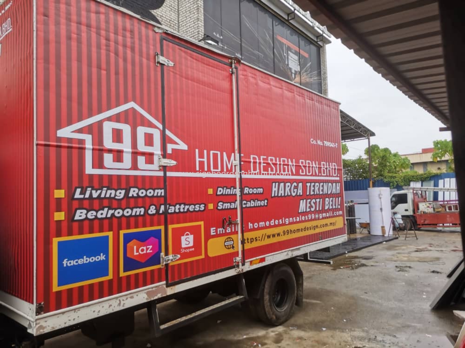 99 Home Design KLANG -Truck Lorry Sticker 