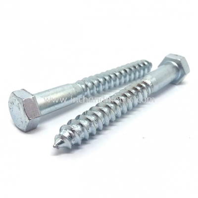 DIN 571 Gal. Hex Coach Screw