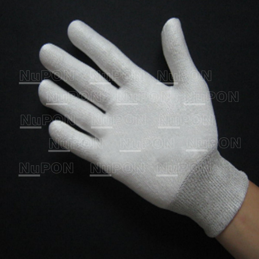 White Cut Resistant Knitted Gloves (without PU)