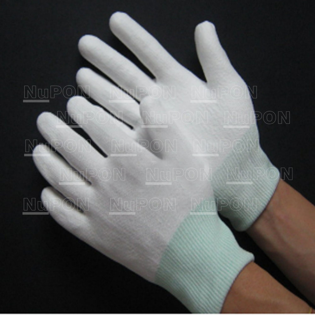 White Cut Resistant White Palm Coated Gloves