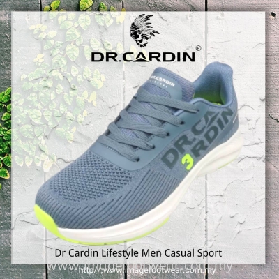 Dr Cardin Men Cloud Foam Ultra Light Lace-Up Sneaker-DC-60388-ASH/BLUE Colour