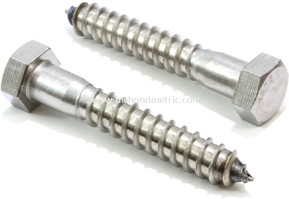 DIN 571 Gal. Hex Coach Screw