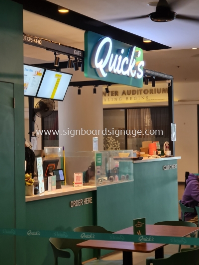 Quicks - Indoor 3D LED Frontlit Signage -Ampang 