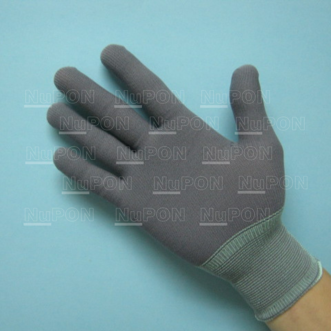 Grey Nylon Knitted Gloves- Without PU Coated