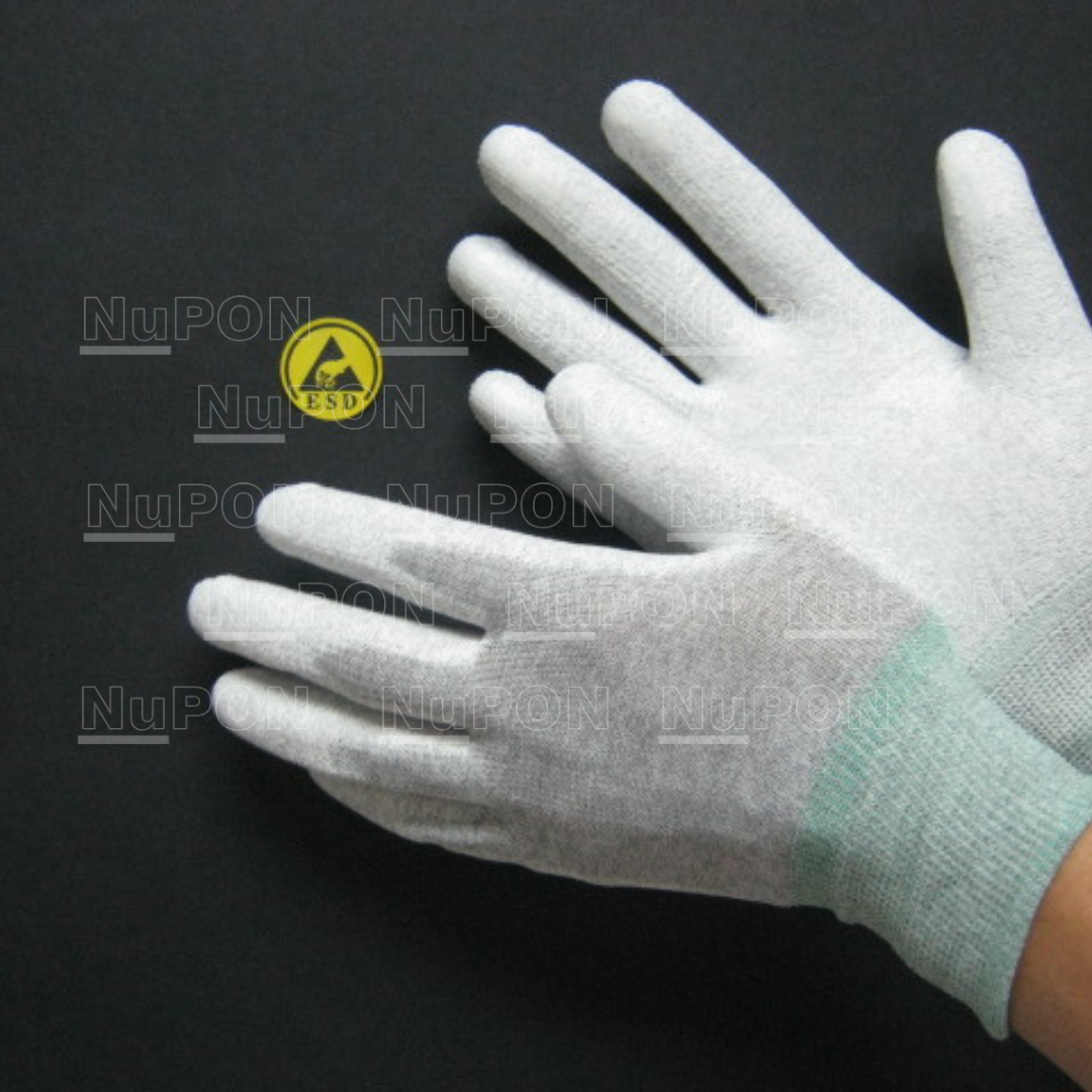 Carbon Knitted PU Palm Coated Gloves