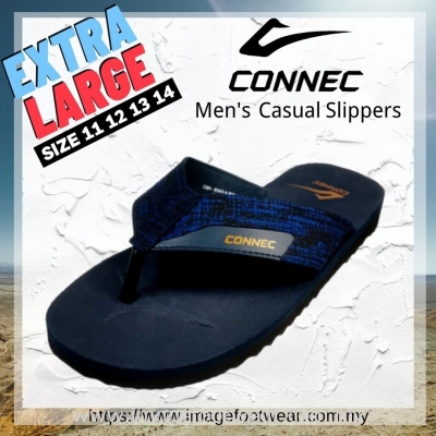 Connec Extra Size Men Casual Slippers-CS-89-8345-NAVY Colour