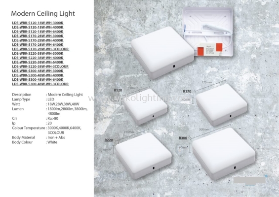 LDE-TCLL SQ 18W,28W,38W,48W