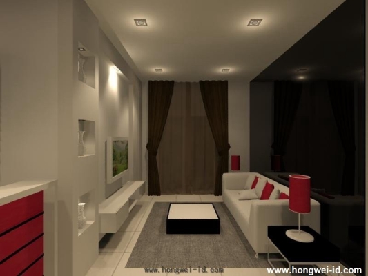 Living Hall 3D Design - Johor Bahru