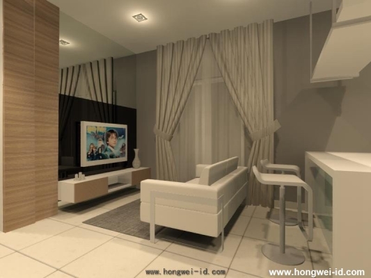 Living Hall 3D Design - Johor Bahru