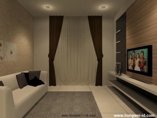 Living Hall 3D Design - Johor Bahru