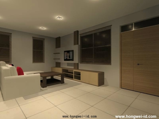 Living Hall 3D Design - Johor Bahru