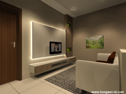 Living Hall 3D Design - Johor Bahru